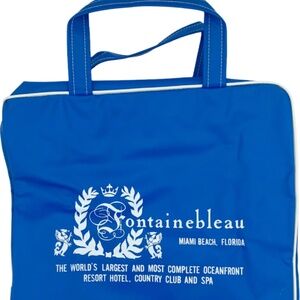 Vintage Fontainebleau Miami Beach Hotel Blue Travel Tote/Gym  Bag